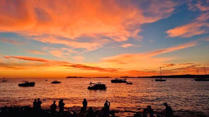 puesta de sol en Ibiza